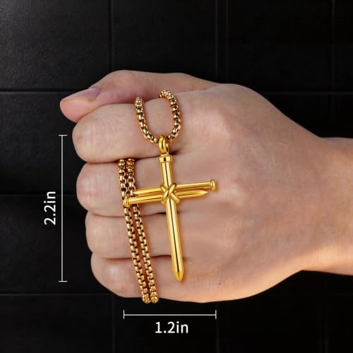 Isaiah 41:7 Nail Cross for Car Rearview Mirror Hanging Accessories Pendant - Image 5