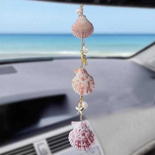 Sea Shells Car Decor, Coastal Hanging Charm by YTYAB