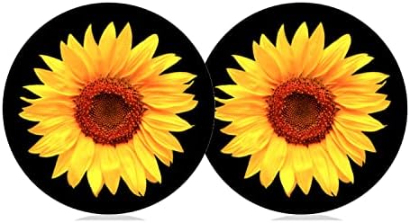 Sunflower Car Cup Holder Coaster 2PCS 2.75" Universal Silicone Auto Cup Holder by FLYEEGO