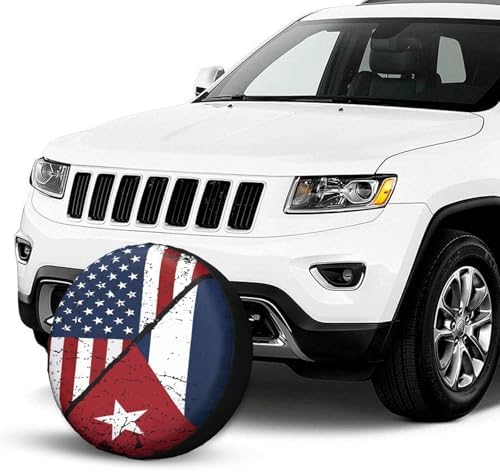 Cuba Cuban American Flag Weatherproof Spare Tire Cover - Image 2