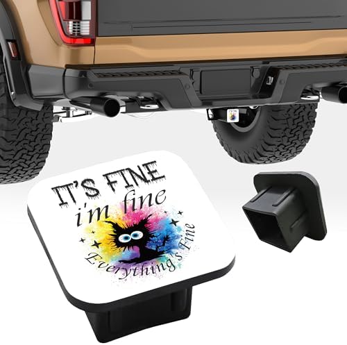Trailer Hitch Cover, I'm Fine Tow Hitch Cover by Unknown