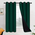 Yakamok Dark Green 100% Blackout Curtains 63 Inches Long 42" Wide 2 Panels by Yakamok