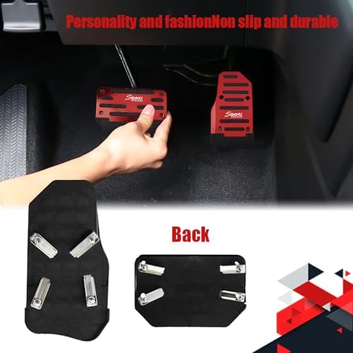 2PCS Non-Slip Car Pedal Covers, Premium Aluminum Alloy Gas and Brake Pedals - Image 5