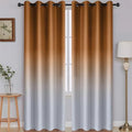 SimpleHome Burnt Orange to Grey White Ombre Room Darkening Curtains 96 Inch by SimpleHome