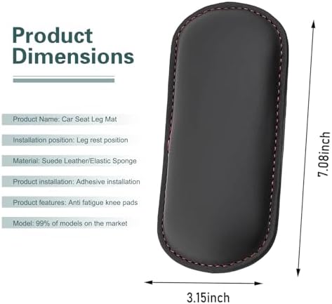 2PCS Car Door Armrest Pads, Soft Leather+Memory Foam Car Knee Pads, Soft - Image 2
