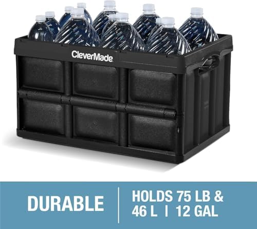 CleverMade Collapsible Storage Bin - 46L - Stone - Image 6