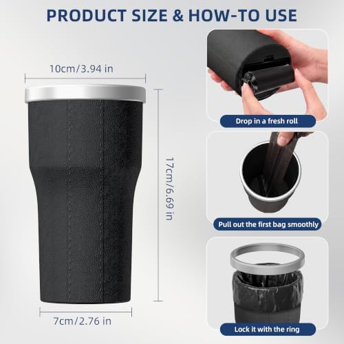 Car Trash Can Cup Holder Mini 2 Pack - Image 3