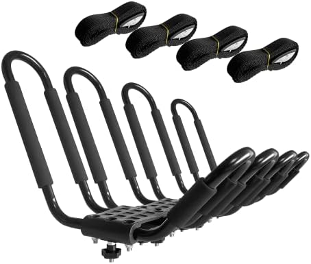 Kayak Roof Rack, 2 Pair J-Bar Roof Rack by HIGHRAZON