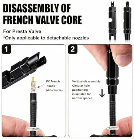 2 Pack Bike Valve Core Removal Tool, Tubeless Tire Stem Remover - Image 4