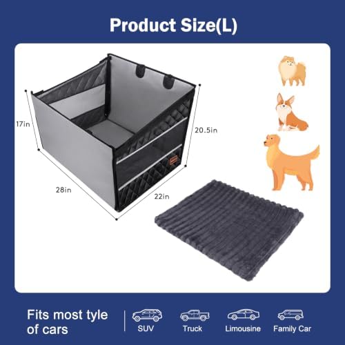 MIXJOY Dog Car Seat for Large Medium Dogs - - Image 3