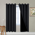 Yakamok Black 100% Blackout Curtains 72 Inches Long by Yakamok