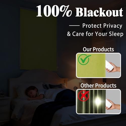 100% Blackout Magic Tape Stick On Curtains Window Shades Pull Down Blackout - Image 2