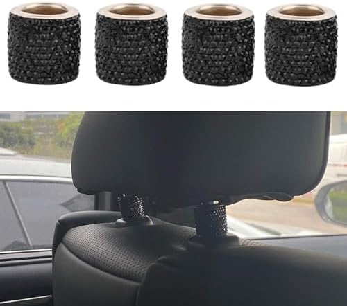 Riloer 4-Pack Car Headrest Collars, Car Seat Headrest Decoration, Rhinestone - Image 3