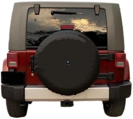 Black Spare Tire Cover with Camera Hole - Image 4