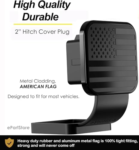 USA 2" American Flag Trailer Hitch Cover Plug - Image 2