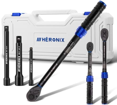 6PCS Click Torque Wrench Set, 1/4" 3/8" 1/2" Drive, 72-Tooth Ratchet by Unknown