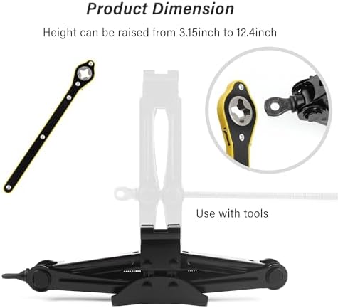 Scissor Jack for Car, Portable Tire Changing Kit - Image 2