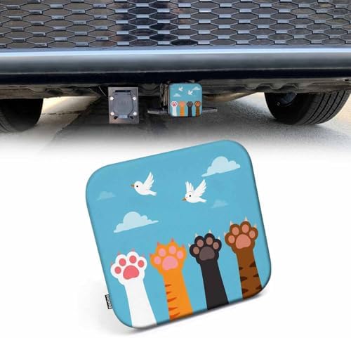 2" Receiver Hitch Cover Cat Paws, Cartoon Animal Dog Paws Cat Claws Sturdy by Beabes