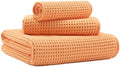 MICROFI Microfiber Waffle Bath Towels, 3 Pieces, Fast Drying, Lint Free by Unknown