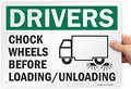 SmartSign "Drivers Chock Wheels Before Loading / Unloading" Sign | 10" x 14" by SmartSign