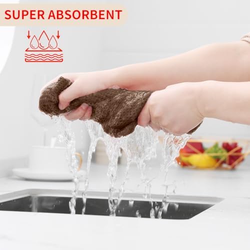 Homaxy 100% Cotton Waffle Weave Kitchen Dish Cloths 6-Pack - Image 3