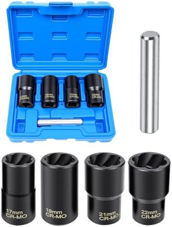 Professional 5-Piece Lug Nut Extractor Set by DikTalk