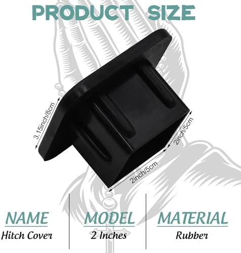 Trailer Hitch Cover, Praying Hands Holding Rosary Beads Tow Hitch Cover - Image 2