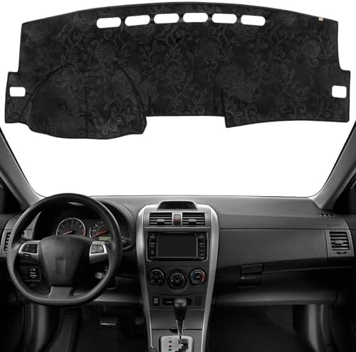 Dashboard Cover Dash Mat Fit for to-yota Corolla 2013-2009, Car Dash Board Mat by KEYOOG