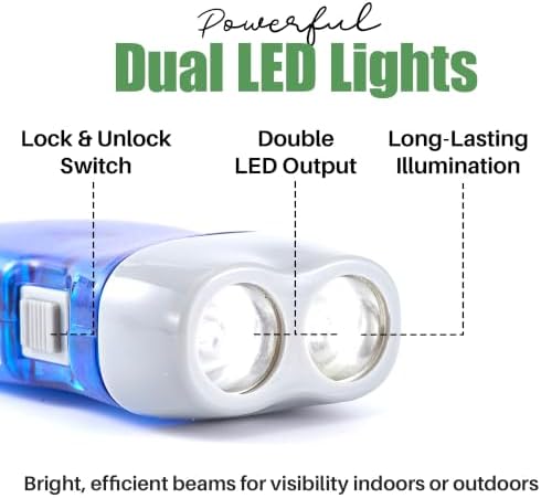 Evelots 24-Pack Hand Crank Flashlights - Image 2