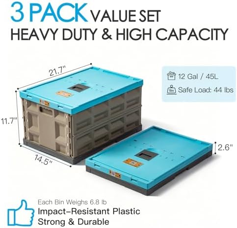 Heavy Duty Collapsible Storage Bins - Image 2