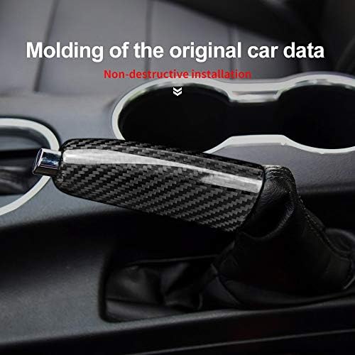 AIRSPEED Carbon Fiber Car Handbrake Cover Parking Grip Handle Lever Sleeve - Image 3