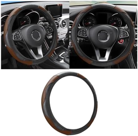 Osilly 15 Inch Carbon Fiber PU Leather Steering Wheel Cover by Osilly