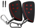QBUC 2 Pcs Key Fob Cover for Chevy, 5 Buttons Silicone by QBUC