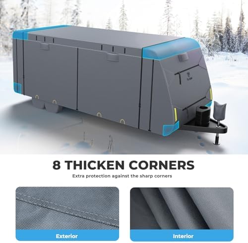 Fonzier RV Cover, Heavy Duty 9 Layers Travel Trailer Cover - Image 3