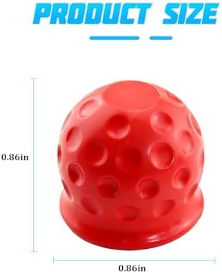 4PCS 2 Inch Trailer Hitch Ball Cover Tow Ball Protector Red - Image 2