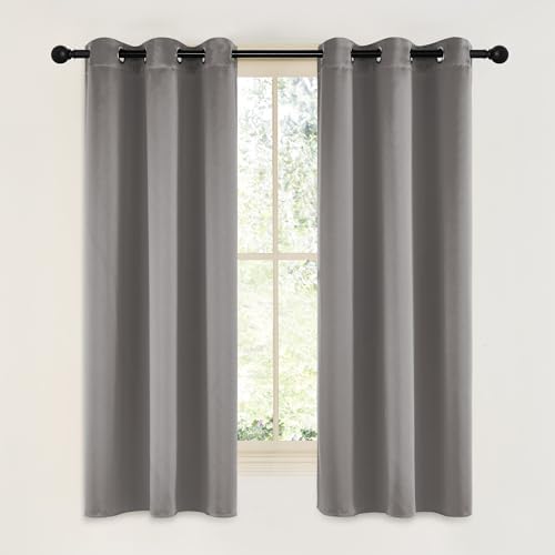 NICETOWN Chrome Gray Room Darkening Curtains by NICETOWN