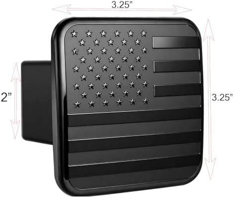 2" American Black Flag Hitch Cover Plug - Image 2