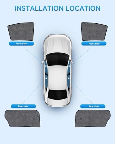 Car Window Shades for Toyota Sienna, UV & Heat Blocker, Privacy Protection for - Image 2