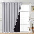 Yakamok Light Grey Blackout Patio Door Curtain Panels W100 x L84, 1 Panel by Yakamok