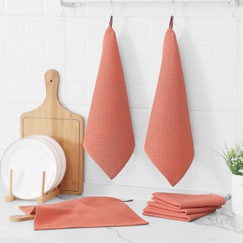 Kitinjoy 100% Cotton Waffle 6-Pack Kitchen Towels - Image 6