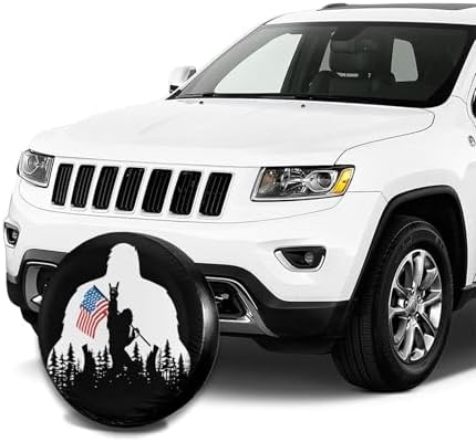 American Flag Camping Spare Tire Cover Wheel Protectors Weatherproof Wheel - Image 7
