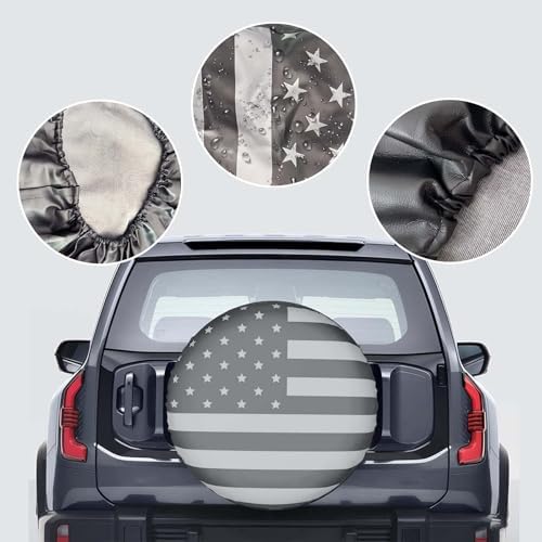 Spare Tire Cover for Jeep Wrangler RV Trailer Camper SUV, American Flag - Image 4