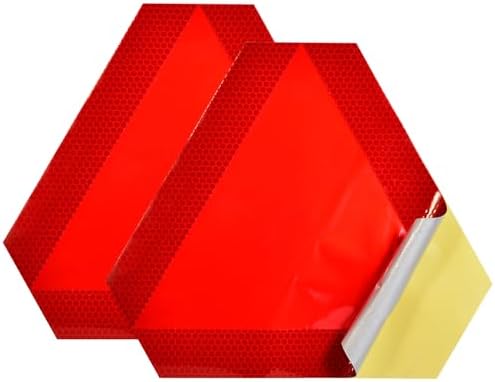 Slow Moving Vehicle Triangle Reflective Sticker, 9.6" x 8.3", 2 Pack by Kichwit