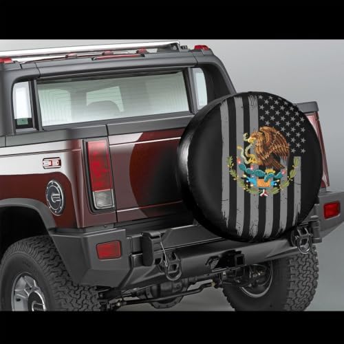 USA Mexico Flag Spare Tire Cover, Universal Waterproof & Dustproof Wheel - Image 4