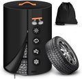Tire Storage Cover, 600D Heavy Duty Holds 4 Tires Up to 28 Inch by DTNESS