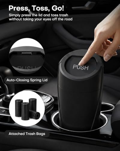 HOTOR Car Trash Can, Bonus Bags - Image 3