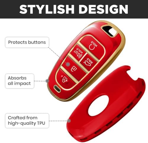 Lucrum Compatible with Hyundai Key Fob Cover & Keychain - Image 5
