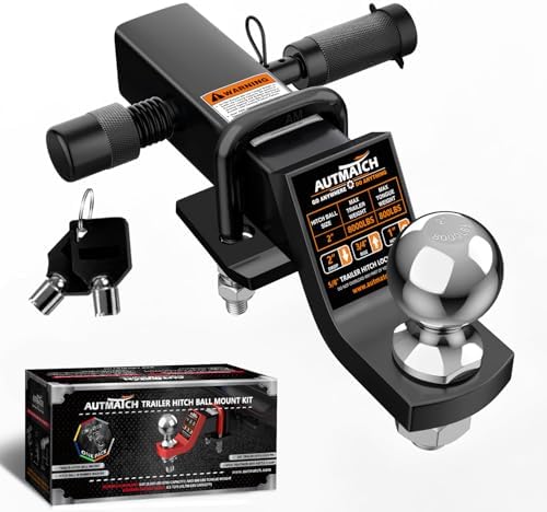 AUTMATCH Trailer Hitch Ball Mount by AUTMATCH