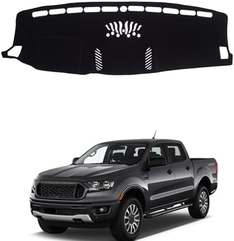 Dashboard Mat Cover for Ford Ranger 2015 2016 2017 2018 2019 Nonslip Center by BOLTRY