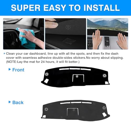 Autorder Dashboard Cover Mat for Toyota Tundra 2007-2013 / Toyota Sequoia - Image 5
